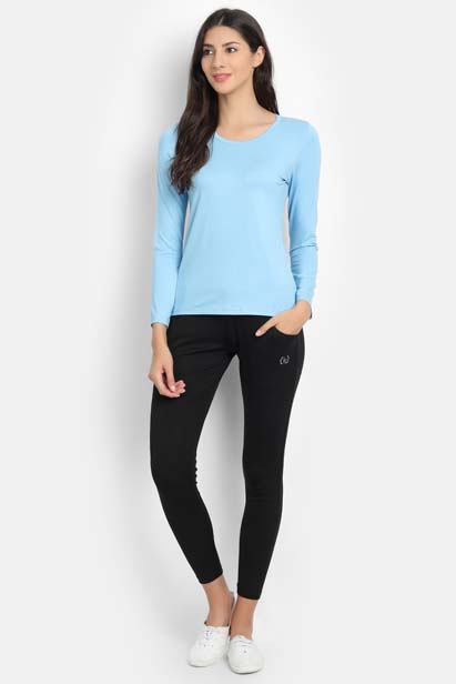 Sea Blue Bamboo Fabric T-Shirt