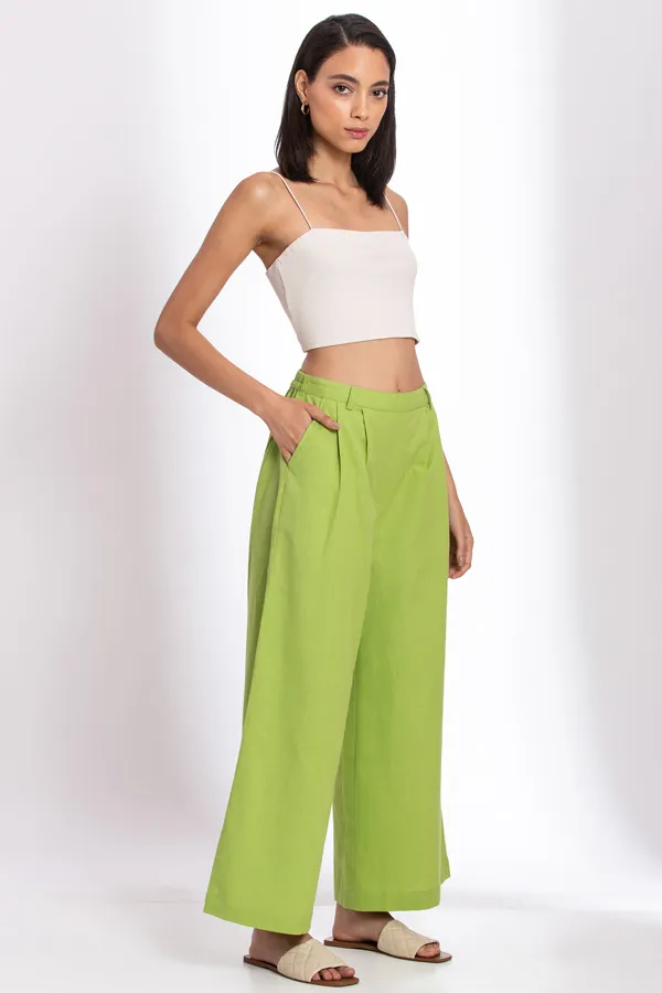 Green Linen Pant 