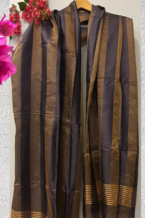 Black Kosa Silk Stole