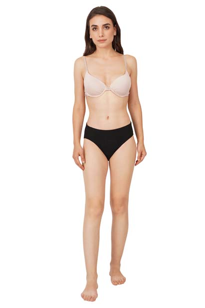 Black Bamboo Fabric Menstrual Panty
