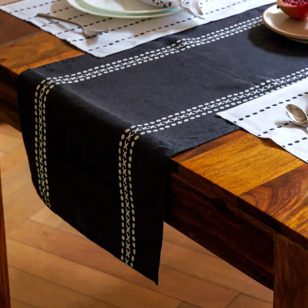 Black Table Runner 