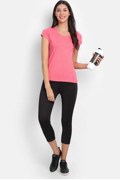 Pink Bamboo Fabric T-Shirt