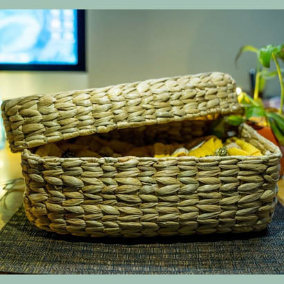 Kauna Grass Basket with Lid 