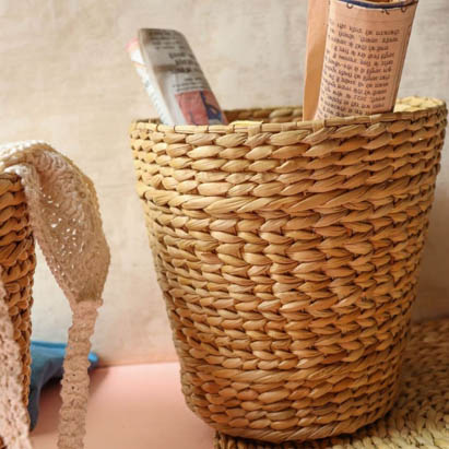 Natural Brown Kauna Grass Basket