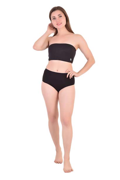 Black Bamboo Fabric Tube Top