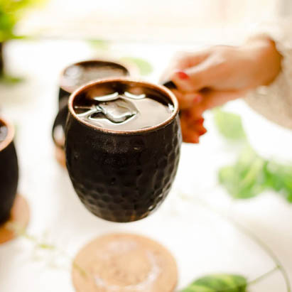 Antique Black Copper Mug 