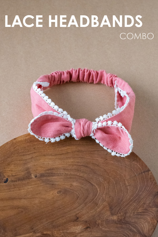 Pink Cotton Bow Headband 