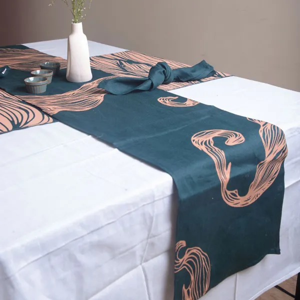 Printed Hemp Table Runner 