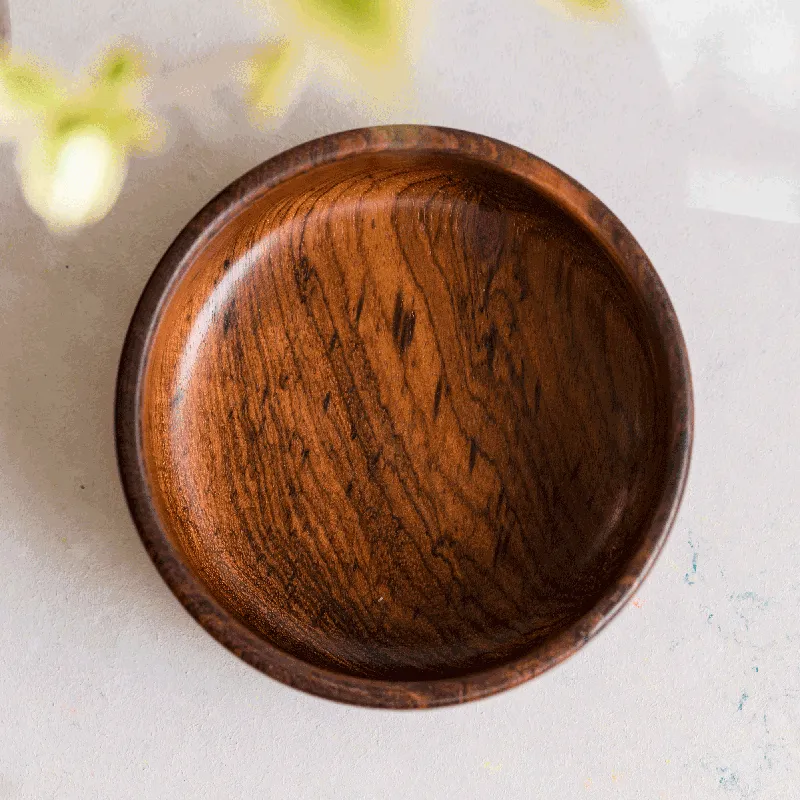 Brown Wooden Bowls Set of 2