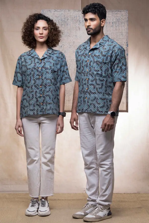 Brush Stroked Holiday Formal Shirt