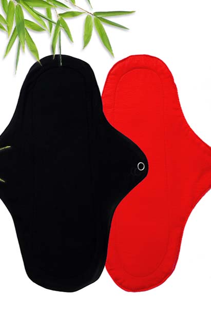 Red and Black Bamboo Fabric Panty Liner Pack of 2
