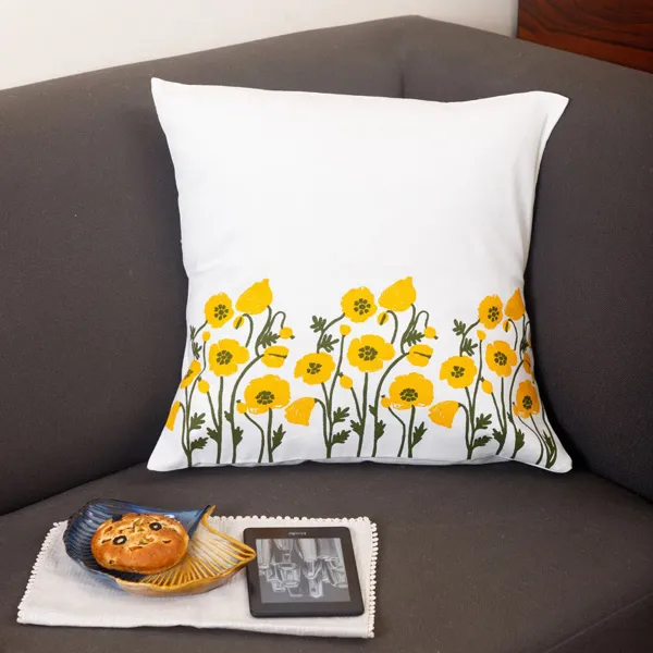 White Cotton Cushion Cover 