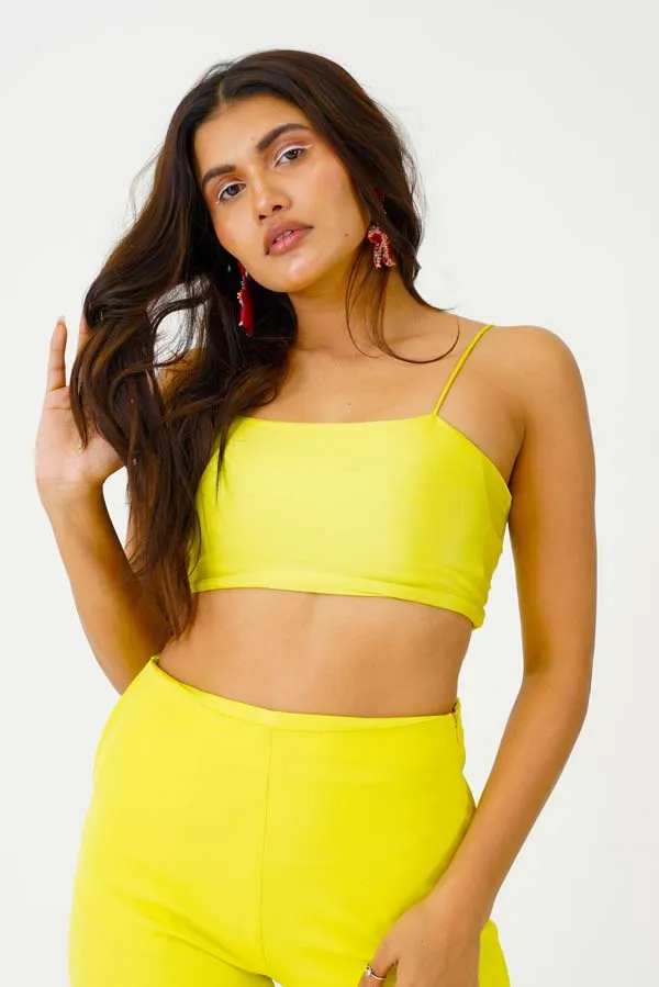 Lime Green Crepe Bustier