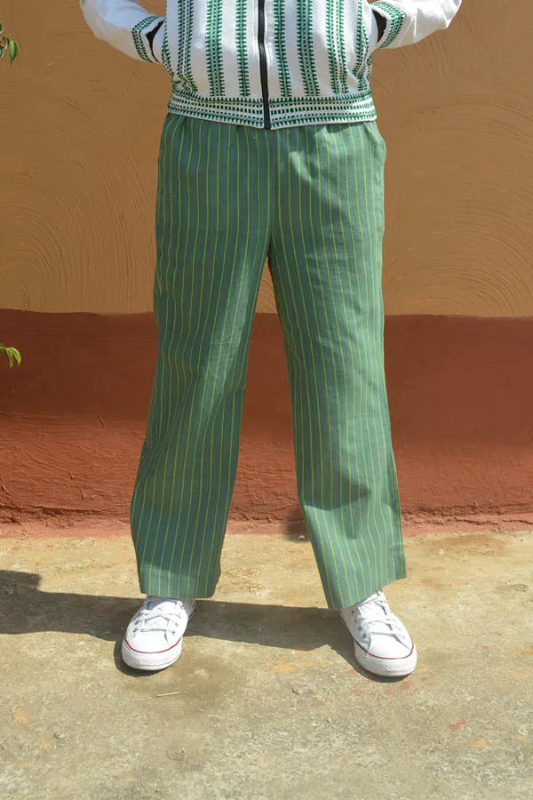 Green Handloom Cotton Trouser