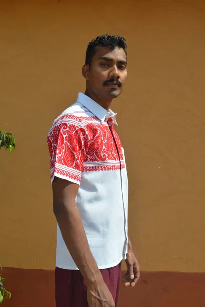 White Half Shirt