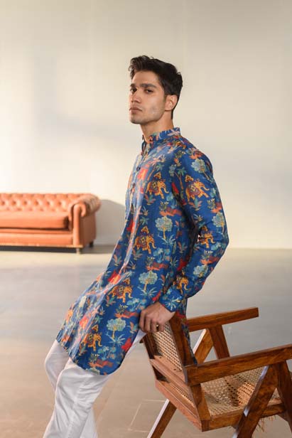 Jual Elephant Blue Ganganagry Kurta 