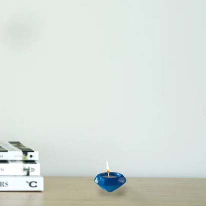 Diamond Shaped Pillar Candle and Tea Light Holder
