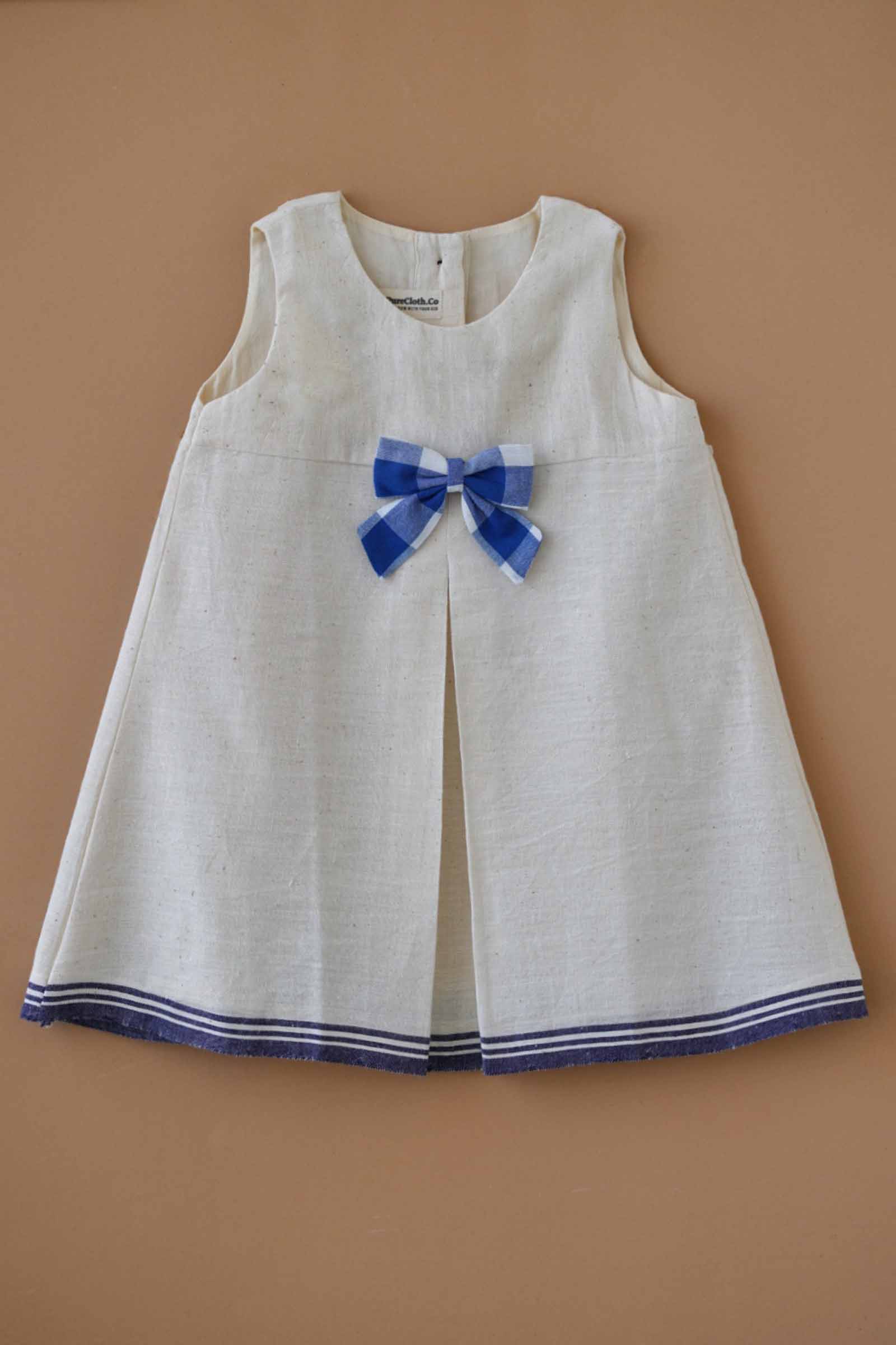 Blue Checked Cotton Dress