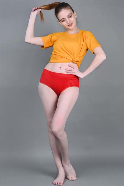 Red and Black Bamboo Fabric Panty Pack of 2
