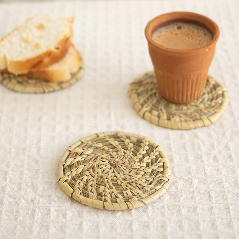 Natural Sabai Grass Coasters