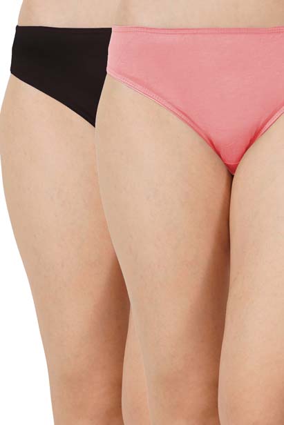 Pink and Black Bamboo Fabric Underwear Pack of 2
