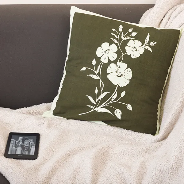 Olive Cotton Cushion Cover