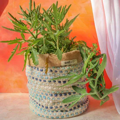 Blue Jute Bags or Planters