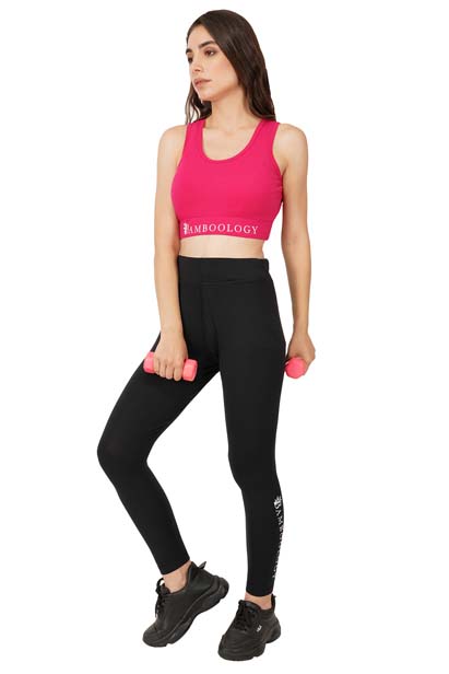 Black Bamboo Fabric Yoga Pants 