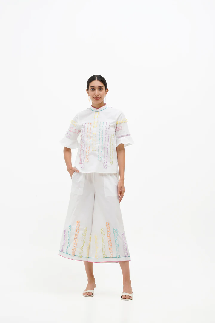 White Cotton Coord Set