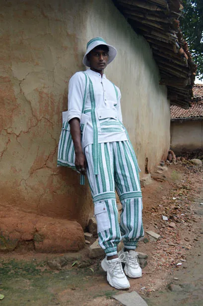 White and Emerald green Cotton Jogger Coord Set 