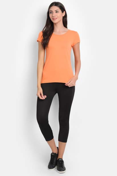 Orange Bamboo Fabric T-Shirt