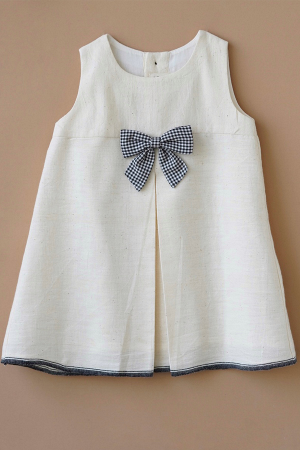 Black Checked Cotton Dress