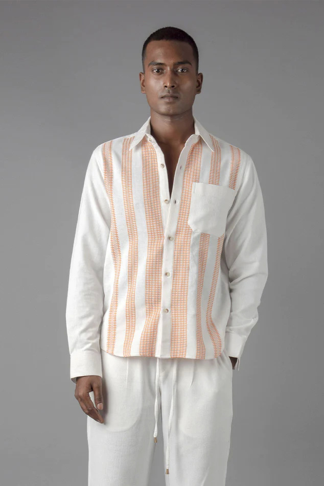 Peach Cotton Shirt