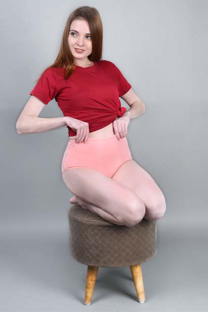 Peach and Black Bamboo Fabric Panty Pack of 2
